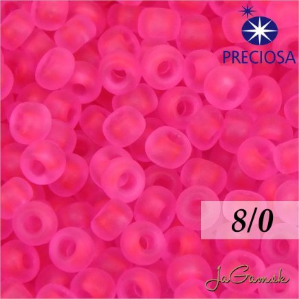 Rokajl Preciosa 8/0 ružová priehľadná NEON 10g (16005_8)